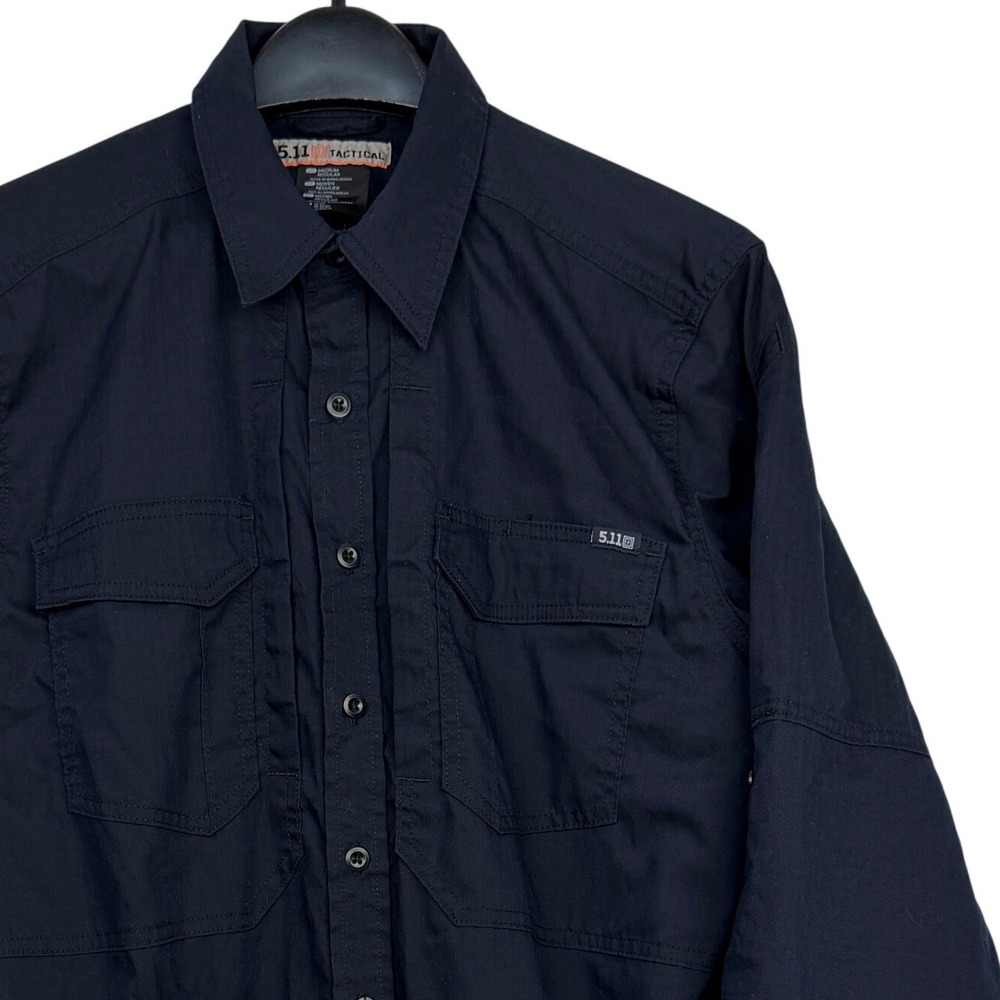 5.11 Tactical ABR Pro Long Sleeve Shirt Mens M Ripstop Roll Up Sleeve Navy Blue